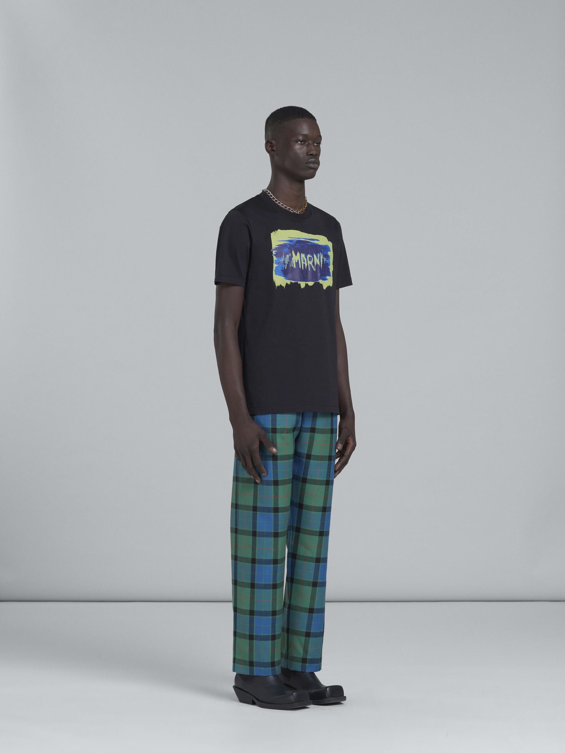 MULTICOLOR TARTAN WOOL PANTS - 5