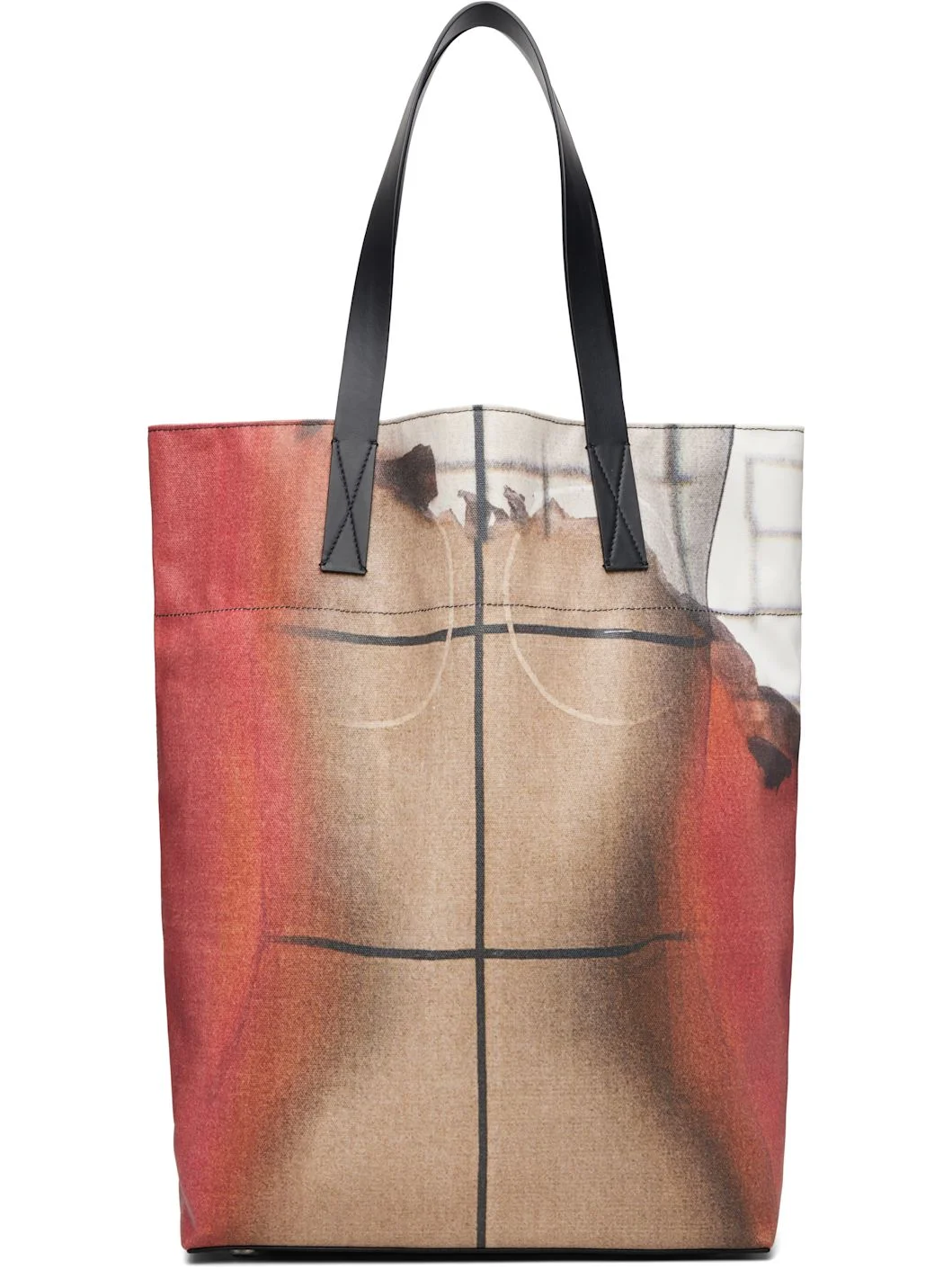 Mutlicolor Coated Canvas Printed Fire Tote - 1