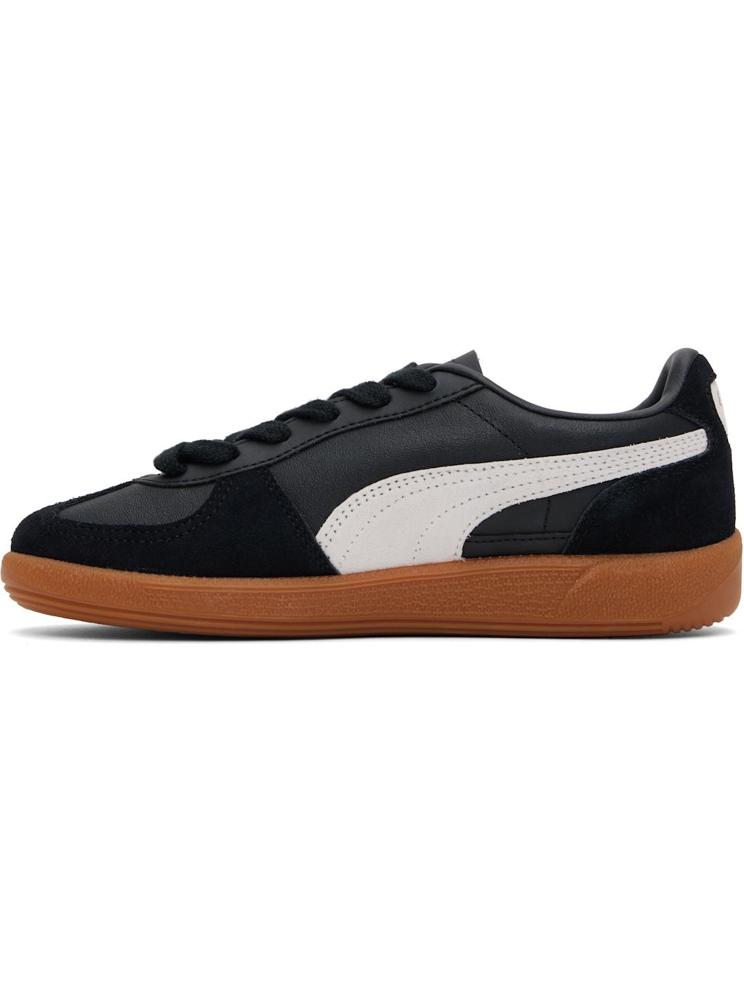 Black & Gray Palermo Leather Sneakers - 3