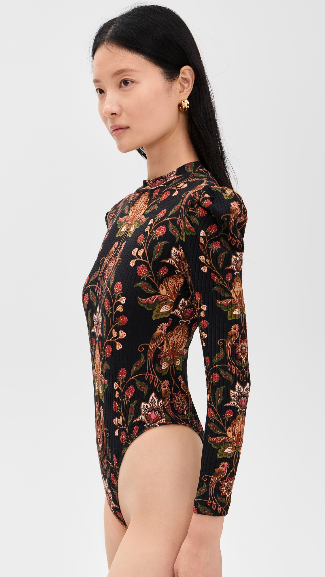Berry Garden Black Thong Bodysuit - 3