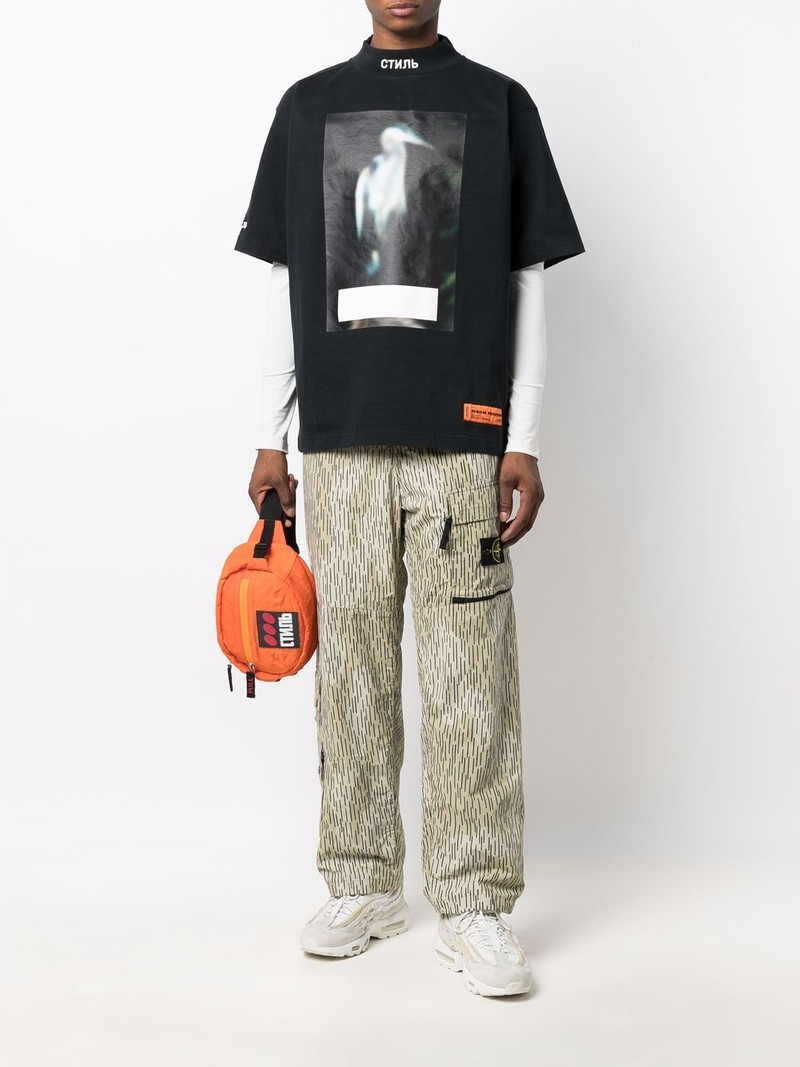 Heron Preston logo print T-shirt outlook