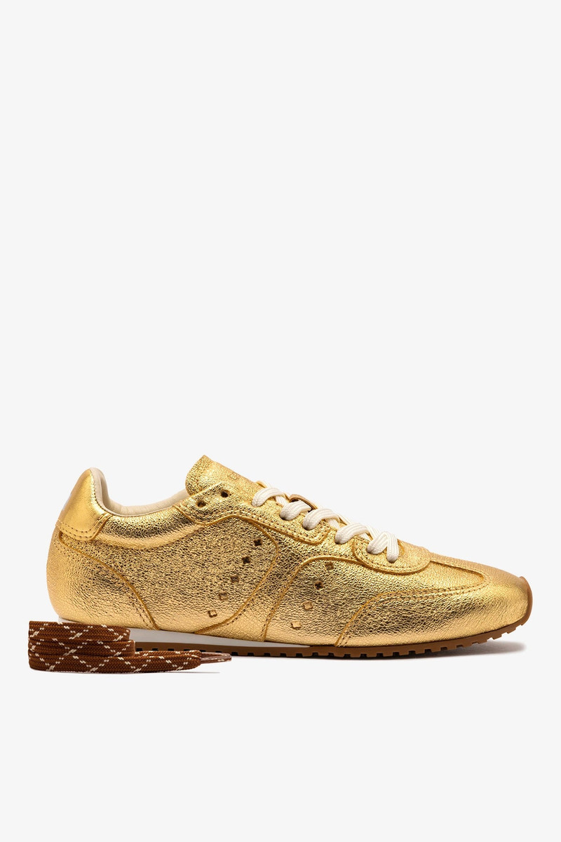 Stella Sneaker In Gold Metallic Leather 3