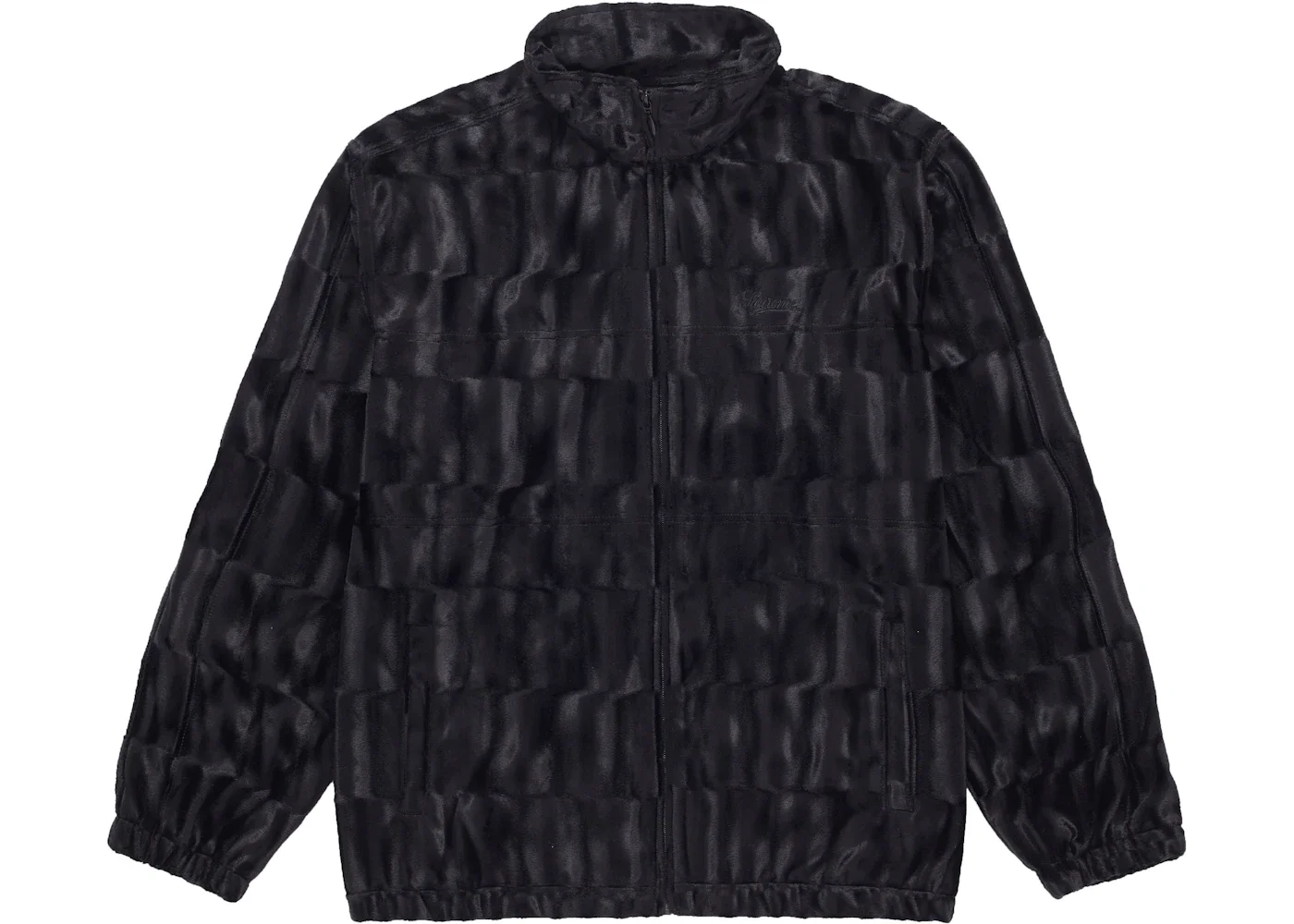 Supreme Velour Track Jacket Black - 1