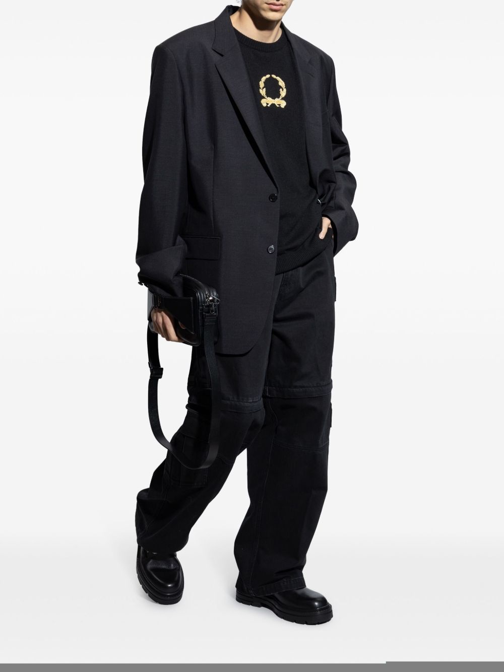 logo-embroidered jumper - 2