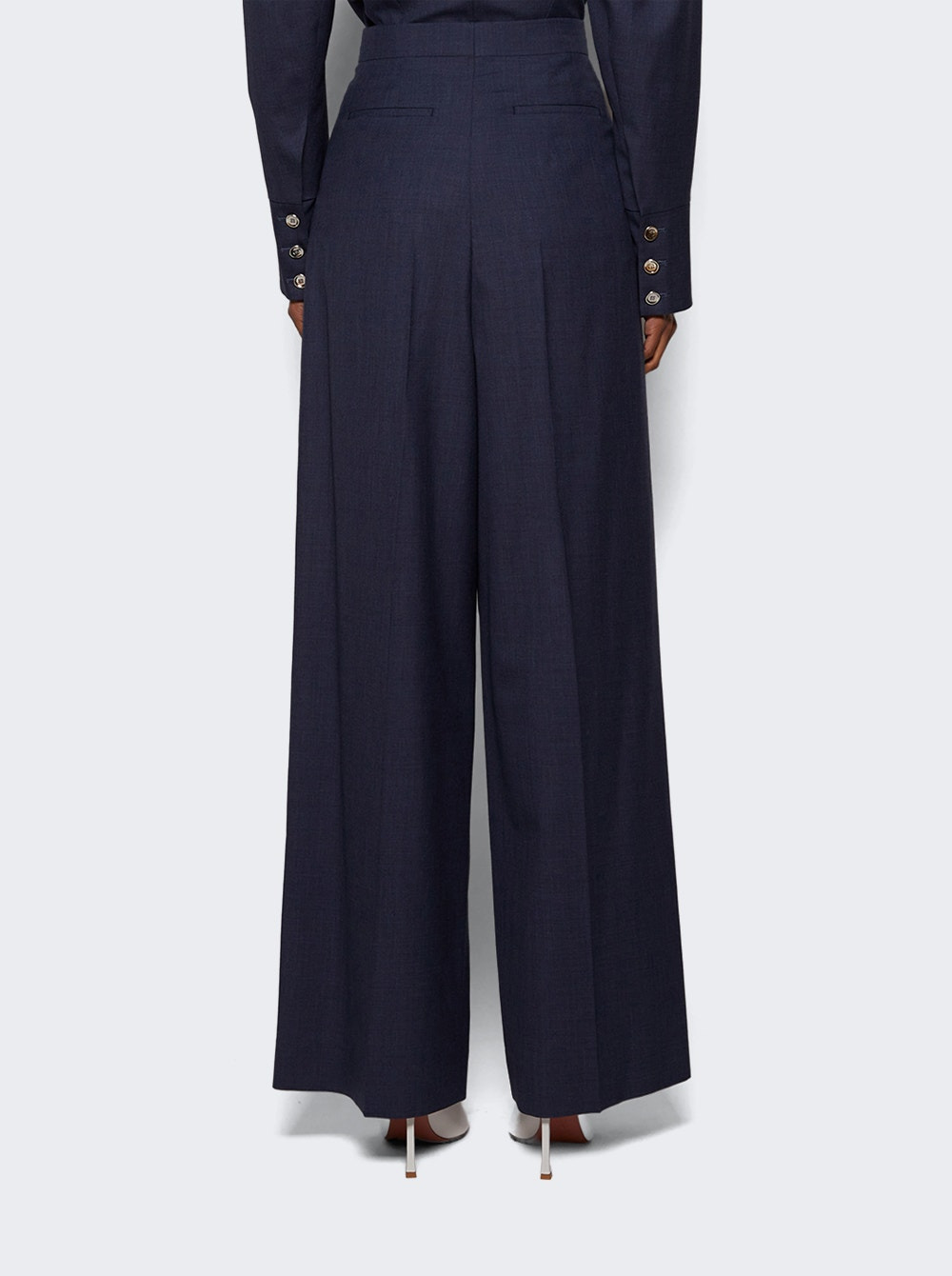 Pleated Pants Denim Blue - 4