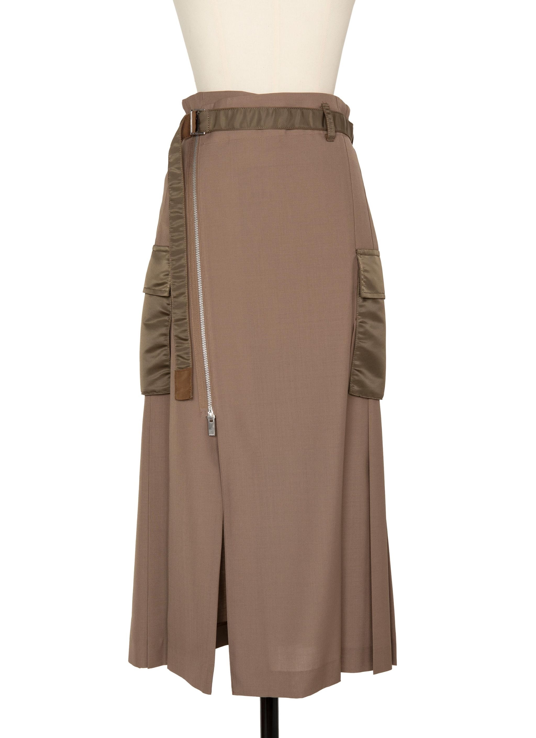Suiting x Nylon Twill Skirt - 1