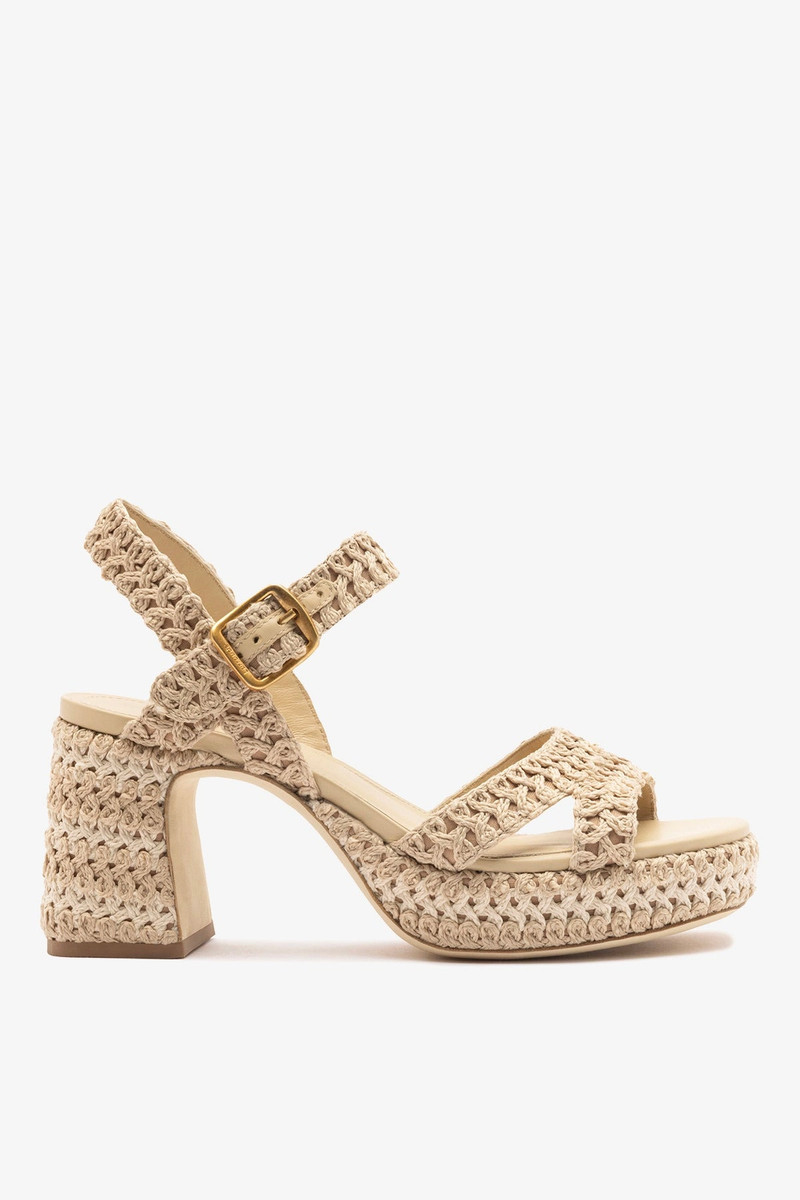 Jolene Low Sandal Natural Crochet 1
