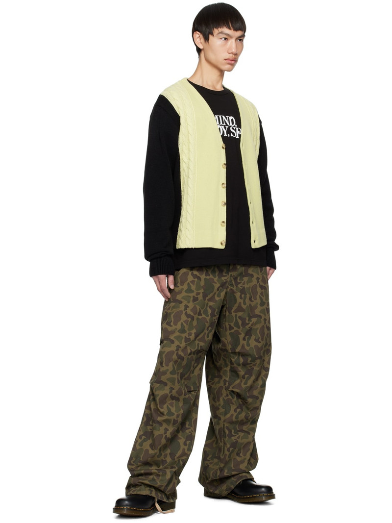 AWAKE NY Off-White & Black Contrast Cardigan outlook