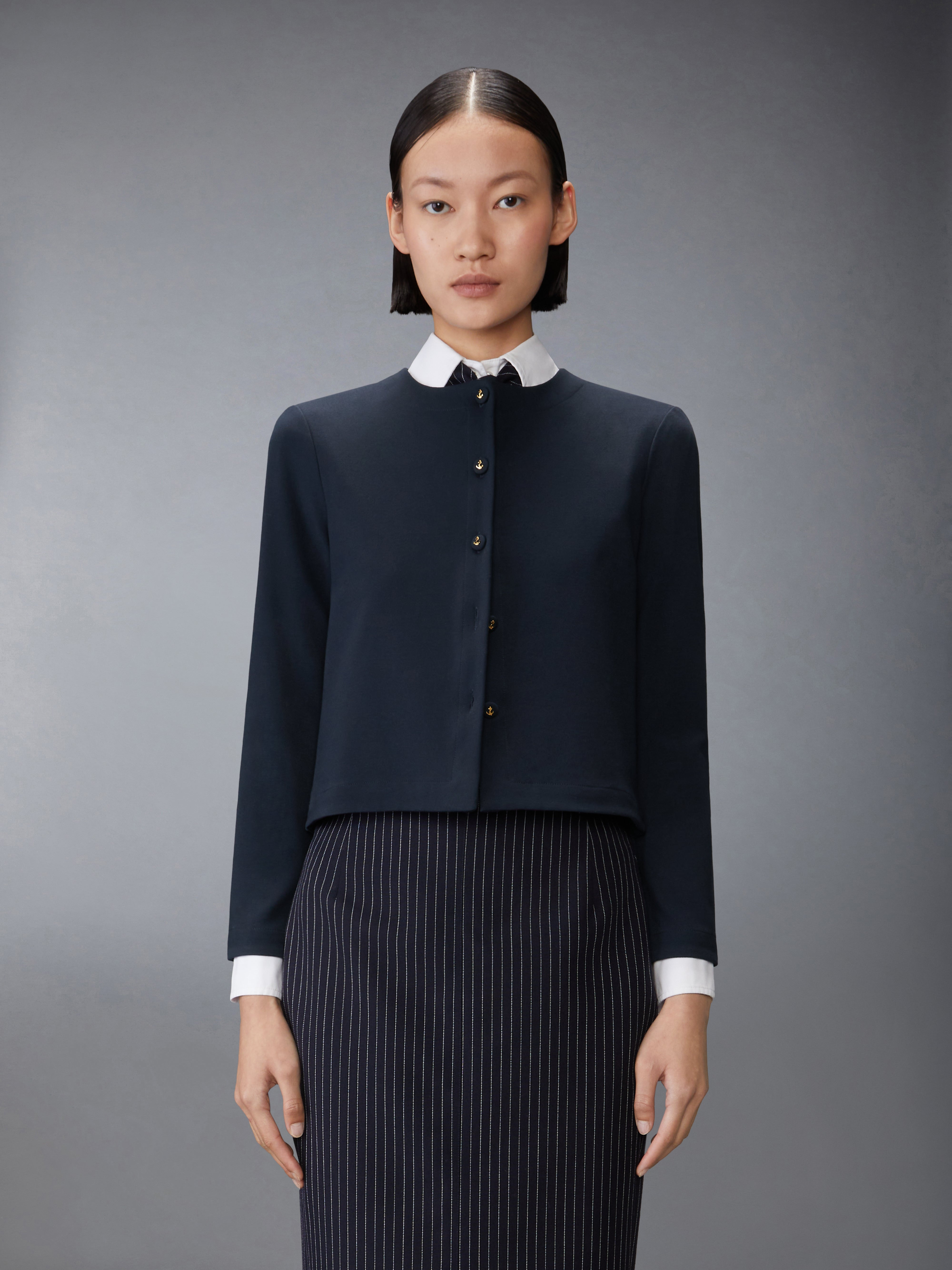 COMPACT MILANO CREW NECK CARDIGAN - 2