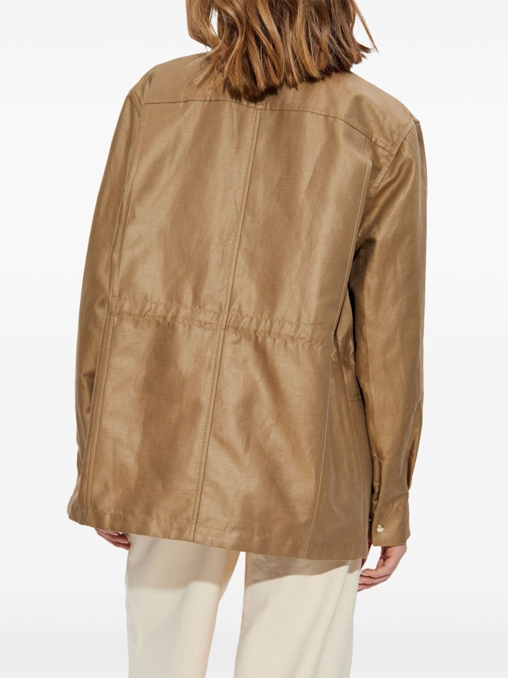 linen utility jacket - 4