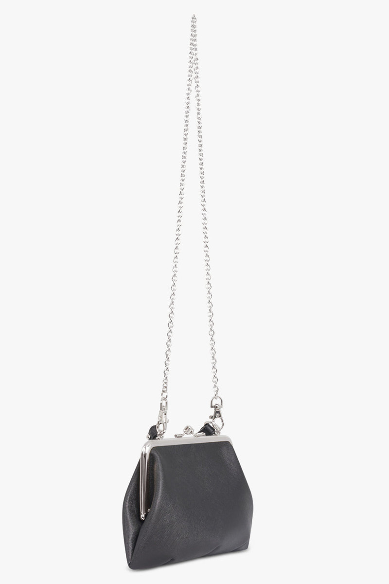 Vivienne Westwood GRANNY SAFFIANO FRAME PURSE | BLACK/SILVER outlook