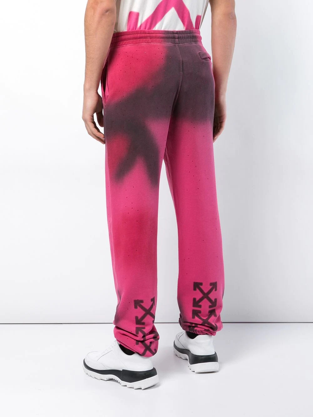 spray paint track pants - 4