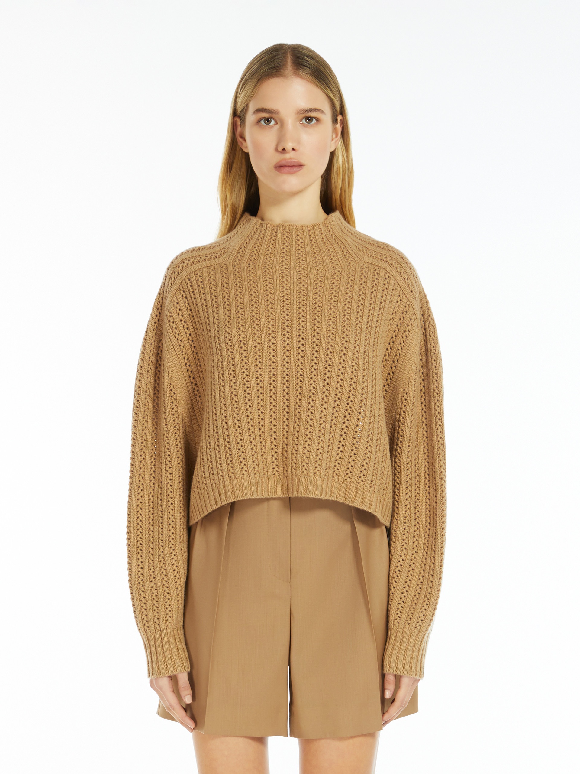HODEIDA Wool and cashmere cropped jumper - 3