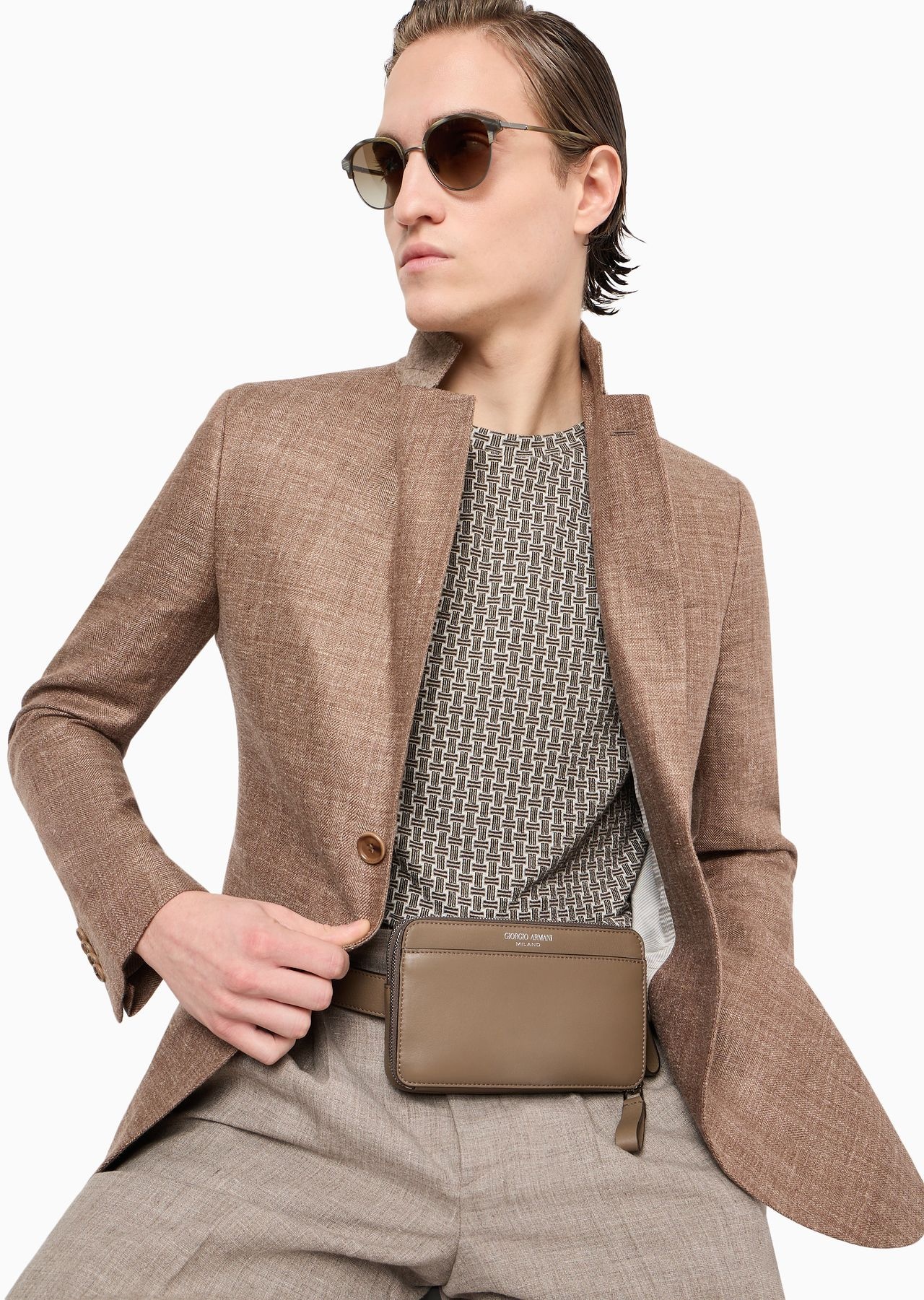 George line single-breasted jacket in linen and silk - 5