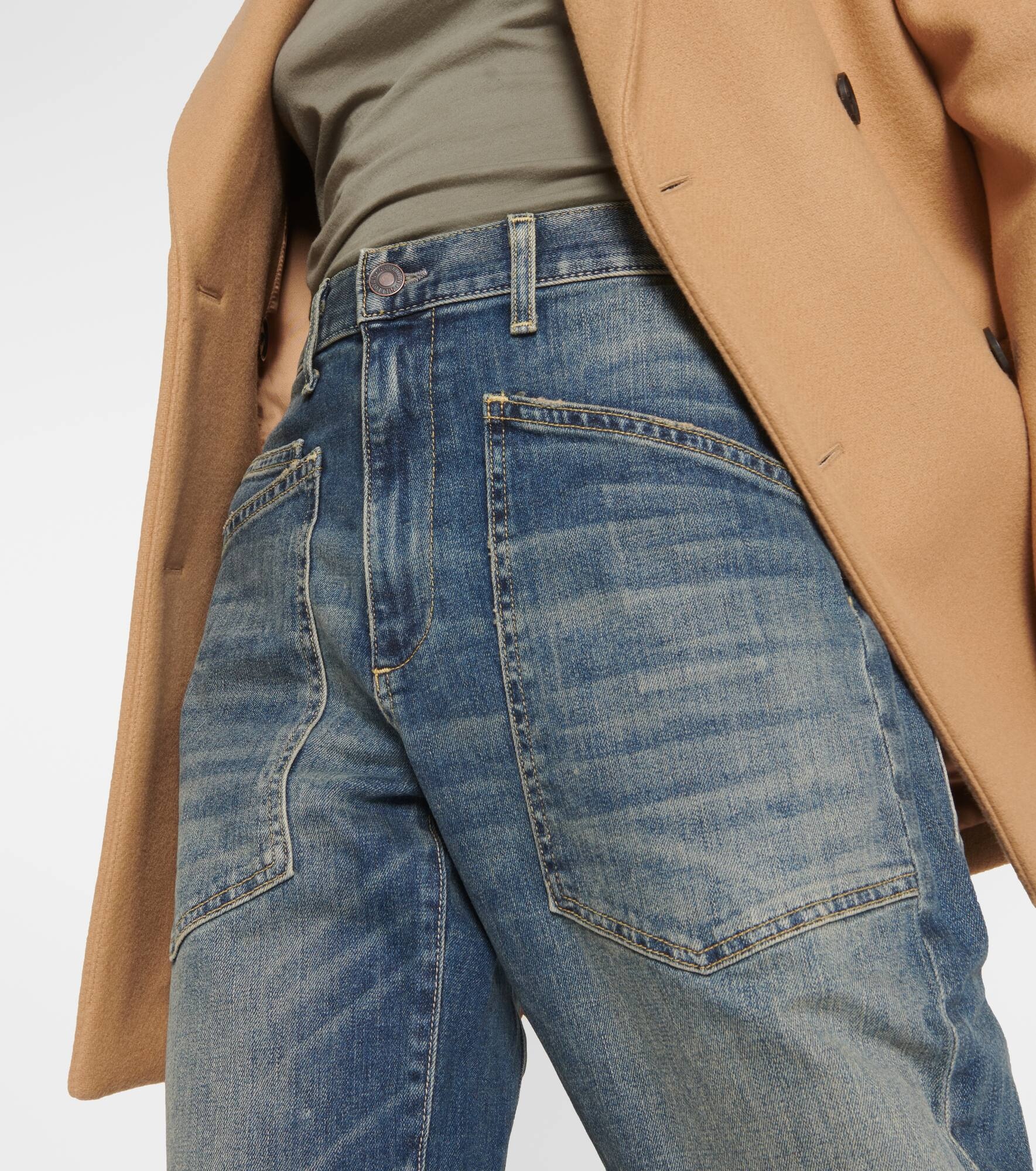 Shon high-rise wide-leg jeans - 5