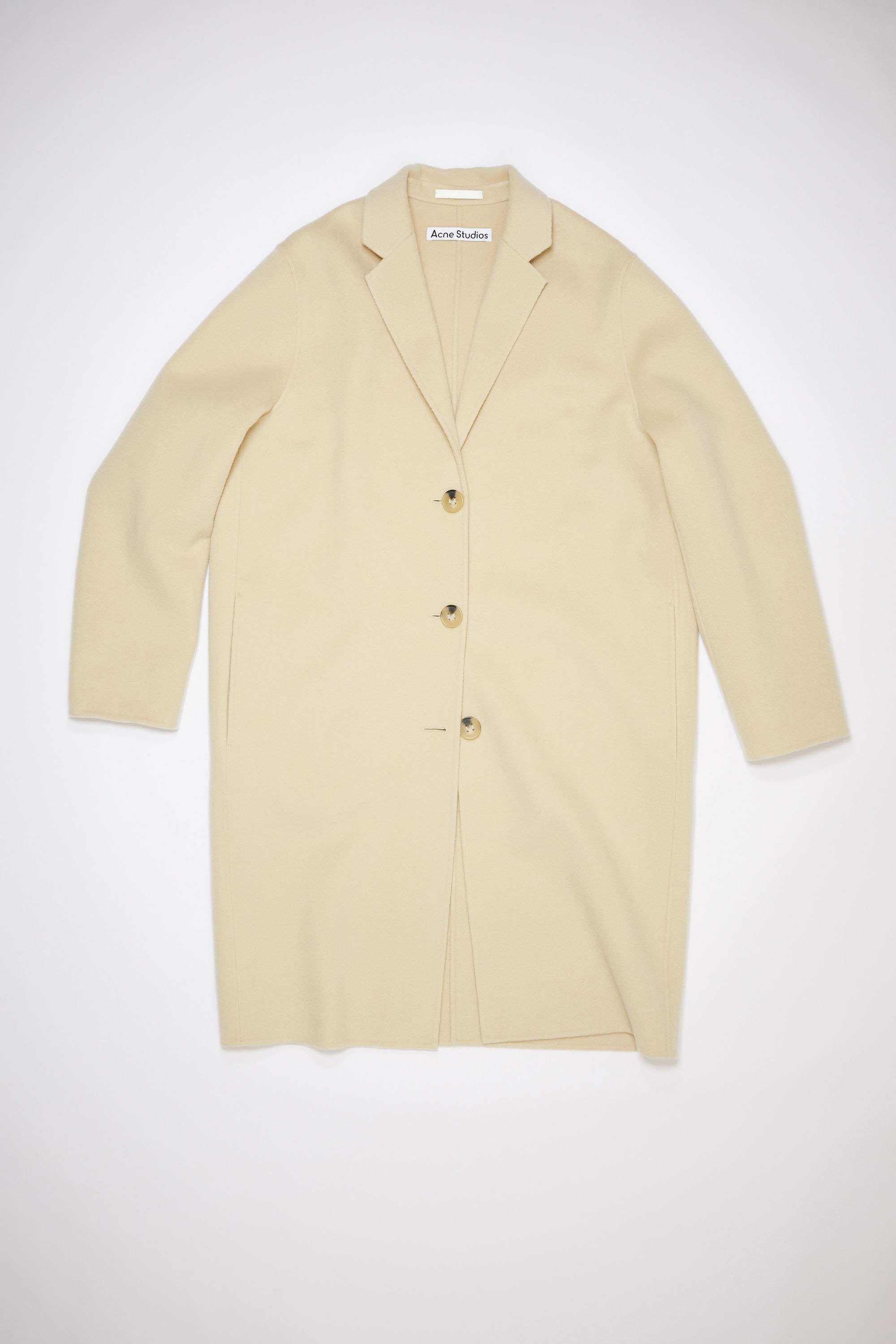 Single-breasted coat - Cold beige - 5