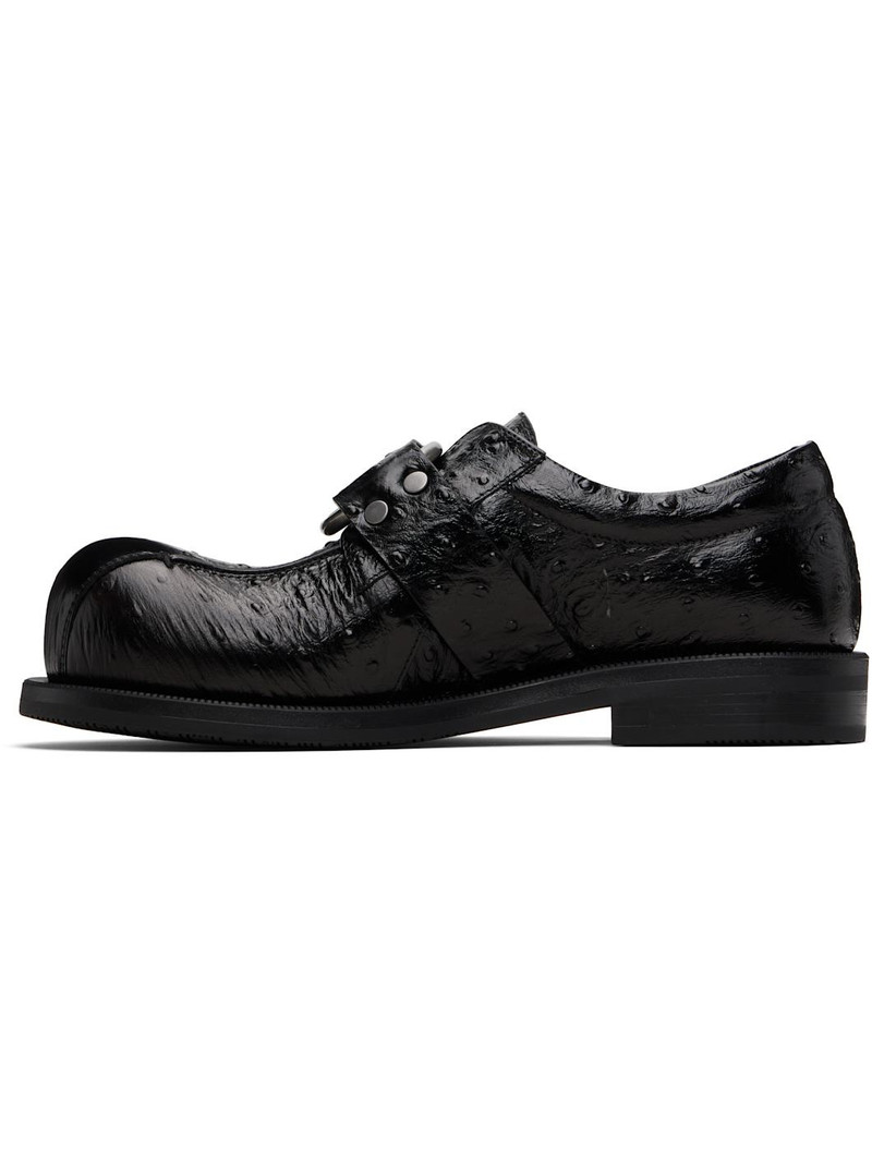 Black O-Ring Bulb Toe Loafers 3