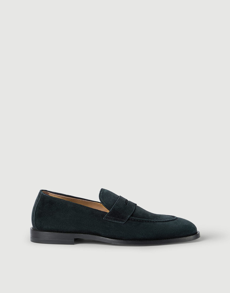 Suede penny loafers 1