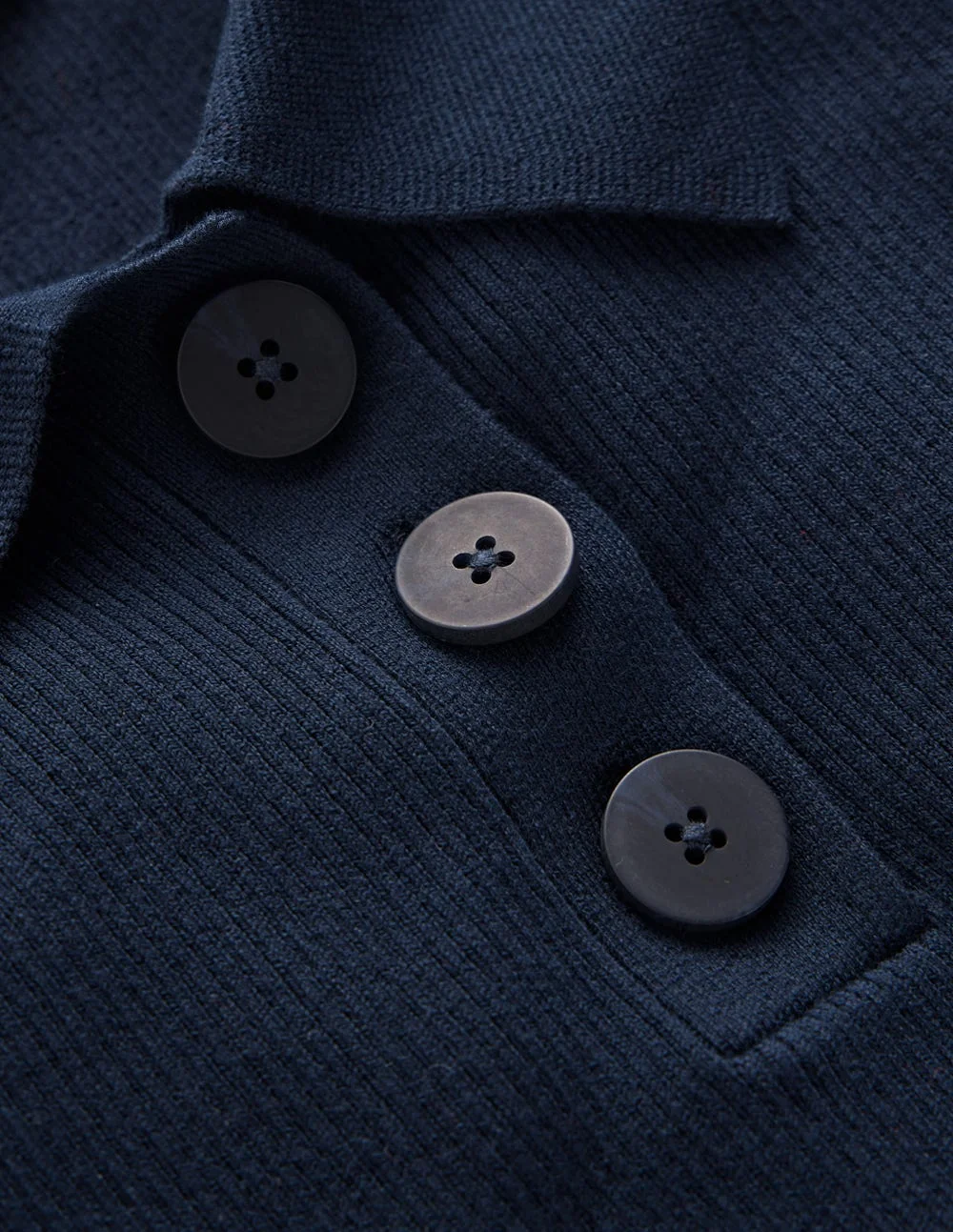 Rhianne Cotton Rib Jumper-Navy - 1