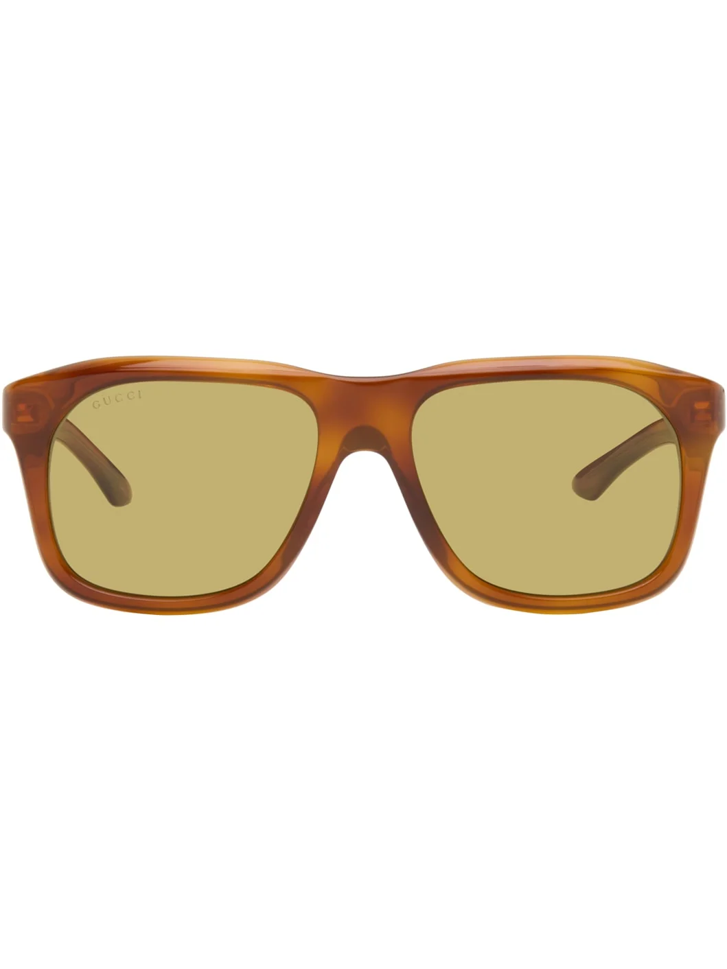Brown Institutional Logo Sunglasses - 1