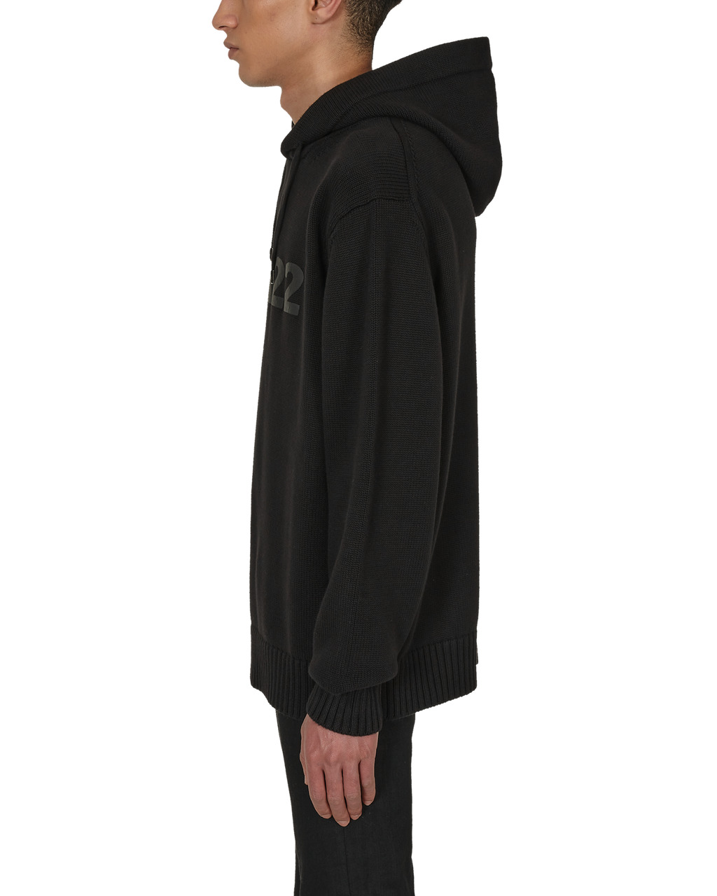 LOGO KNIT HOODED SWEATER - 11