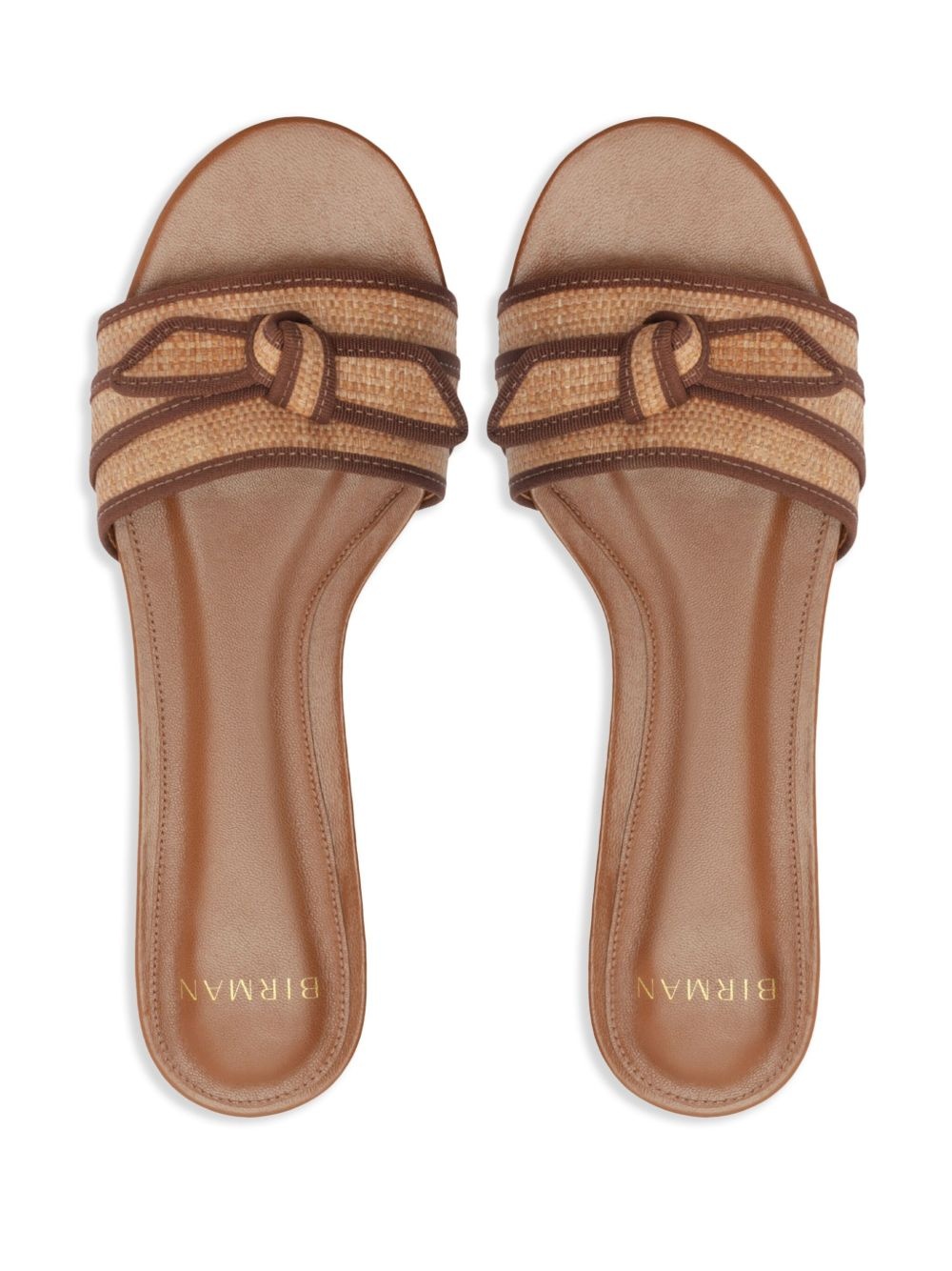 grosgrain-trim raffia sandals - 6
