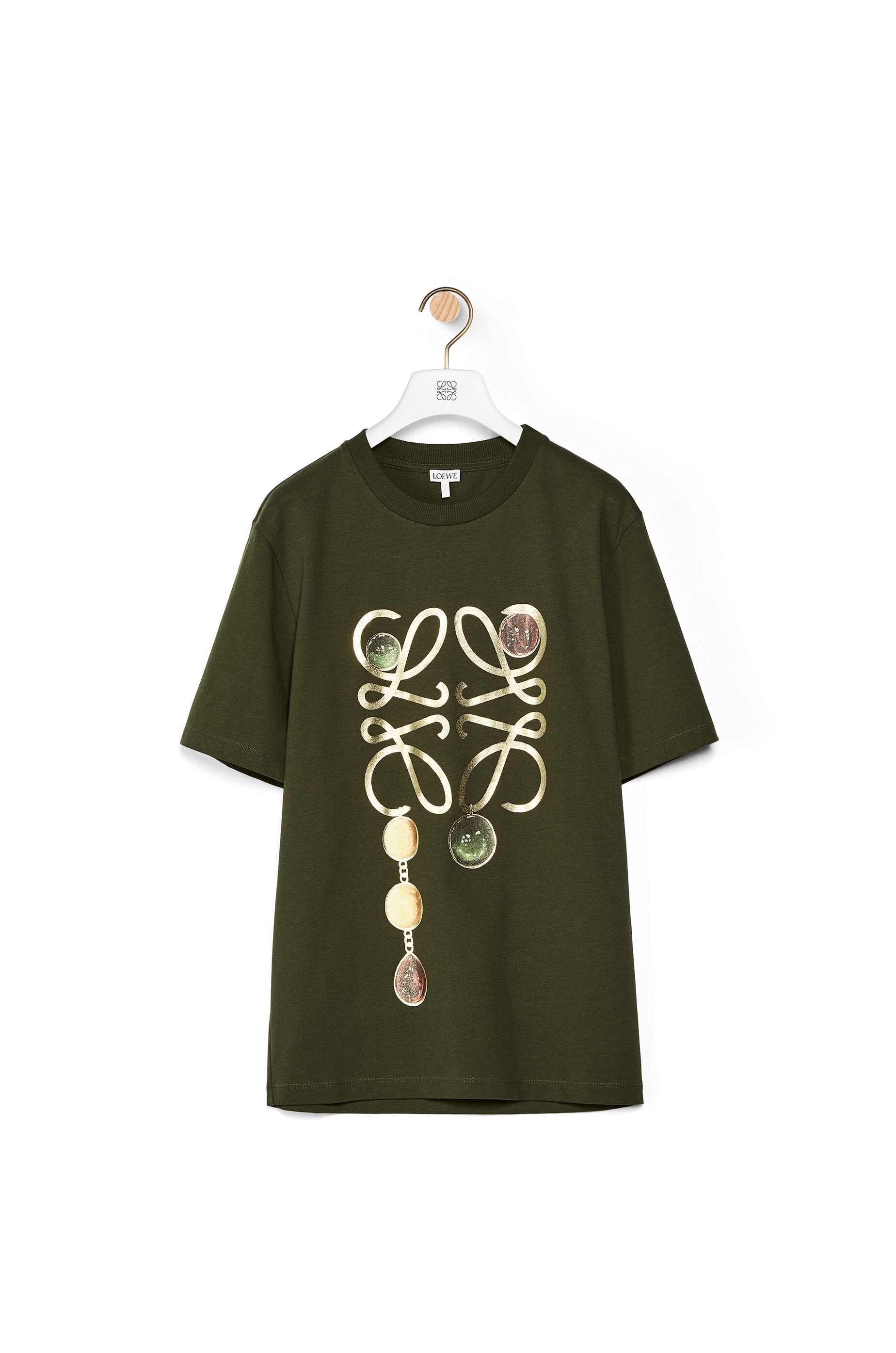 Anagram brooch print T-shirt in cotton - 1