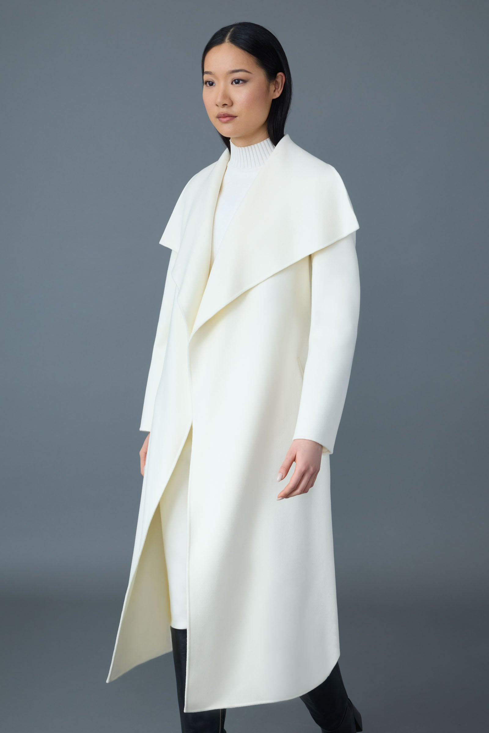 MAI-CN Double-face wool wrap coat - 5