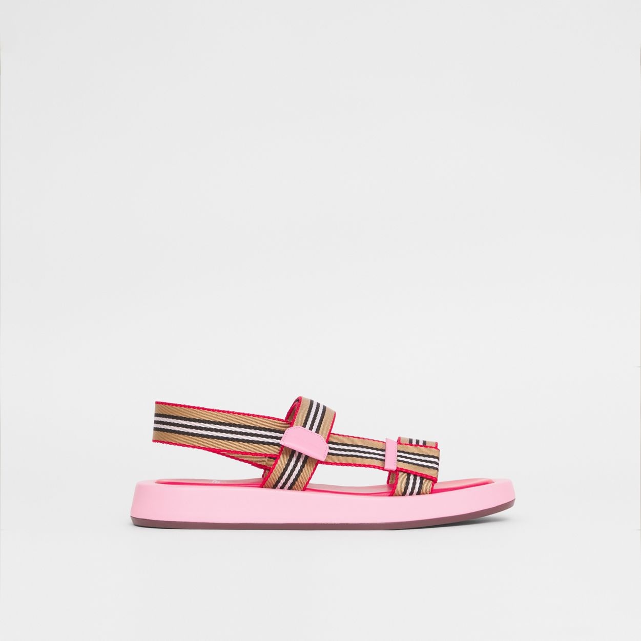 Icon Stripe Strap Leather Sandals - 1