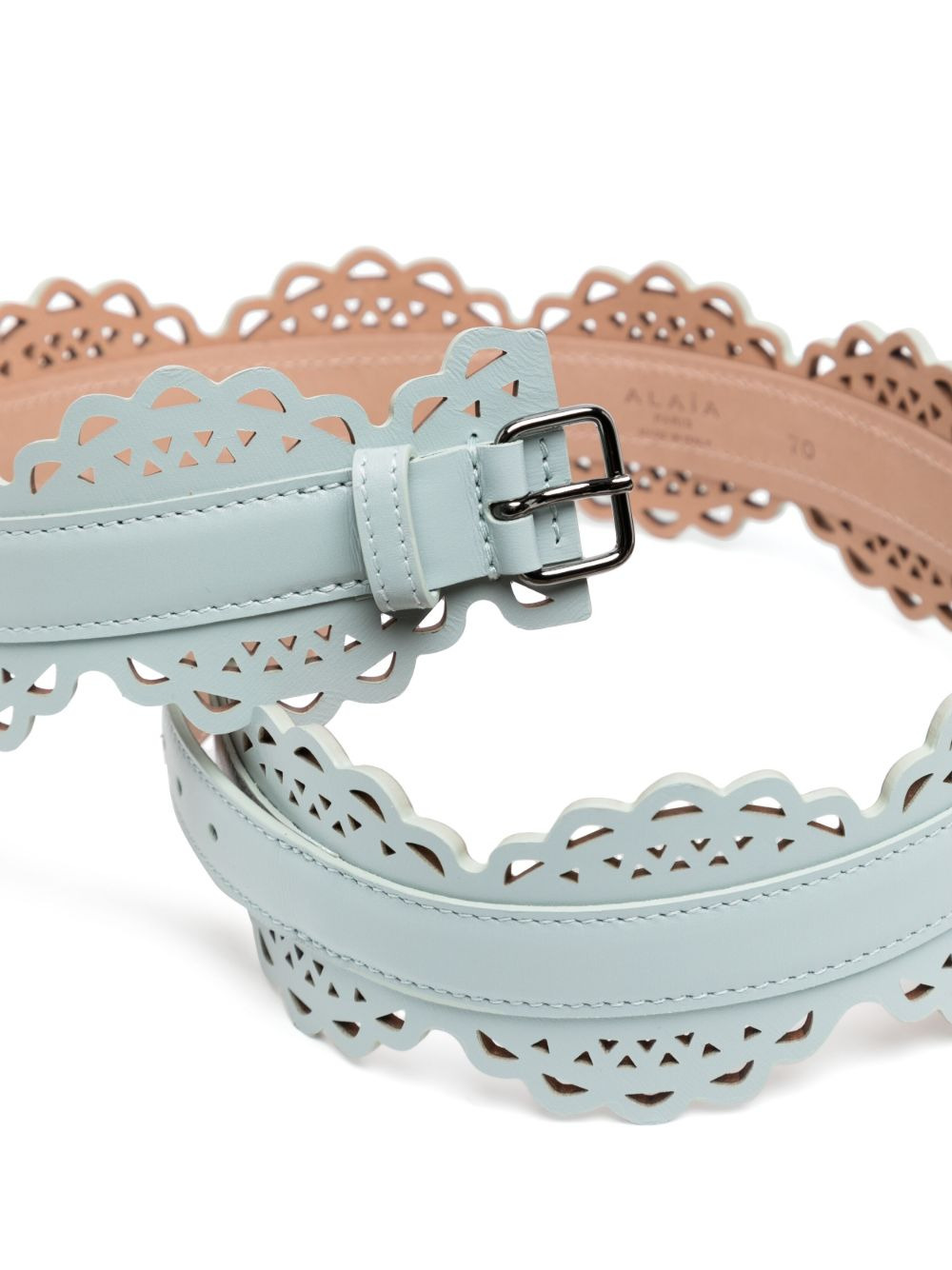 laser-cut leather belt - 2