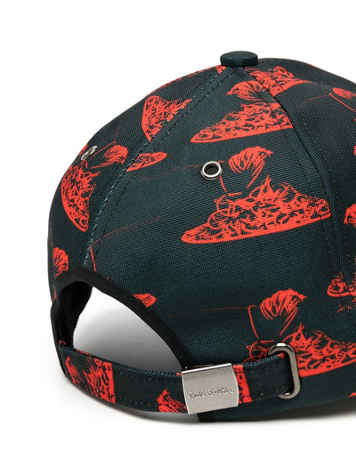 Paul Smith spaghetti print baseball cap outlook