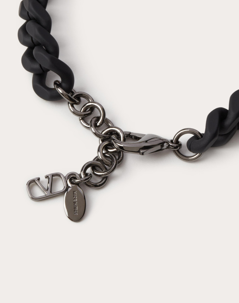 VLOGO SIGNATURE METAL BRACELET WITH RUBBER-EFFECT FINISH 4