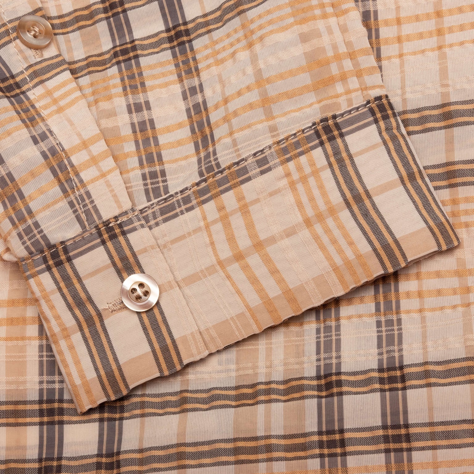 SHEER FLANNEL SHIRT - BROWN CHECKER - 4