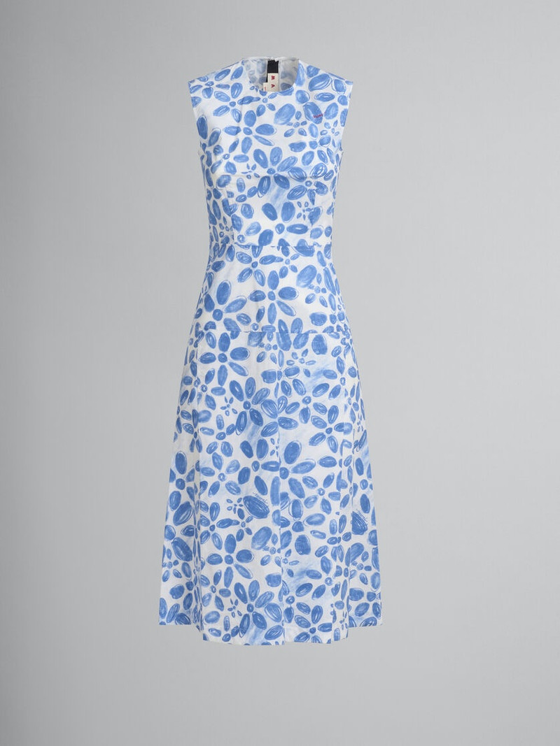 WHITE POPLIN BLOOMING PRINT와 라인 드레스 1