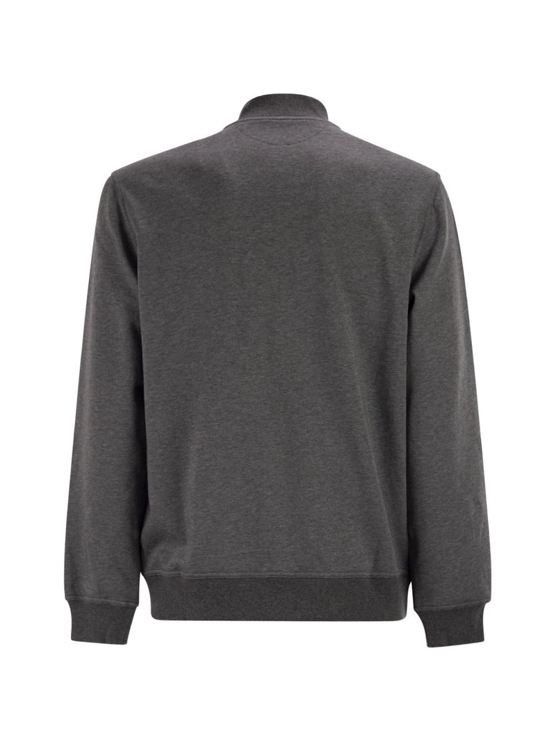 Brunello Cucinelli zip ribbed-knit sweatshirt outlook
