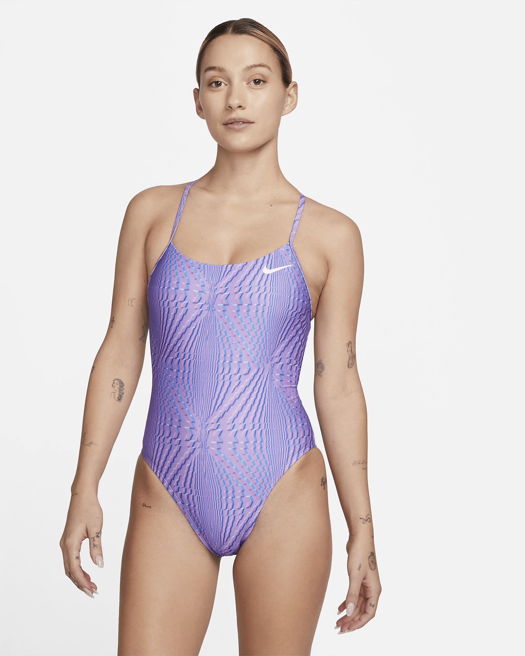 Nike Women's Swim HydraStrong Lace-Up Tie-Back One-Piece Swimsuit - 1