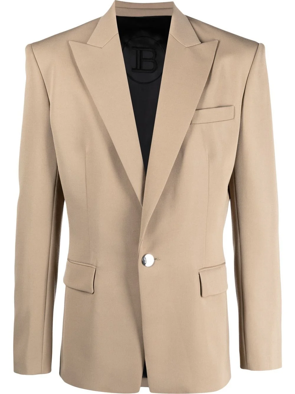 single-breasted wool suit jacket - 1