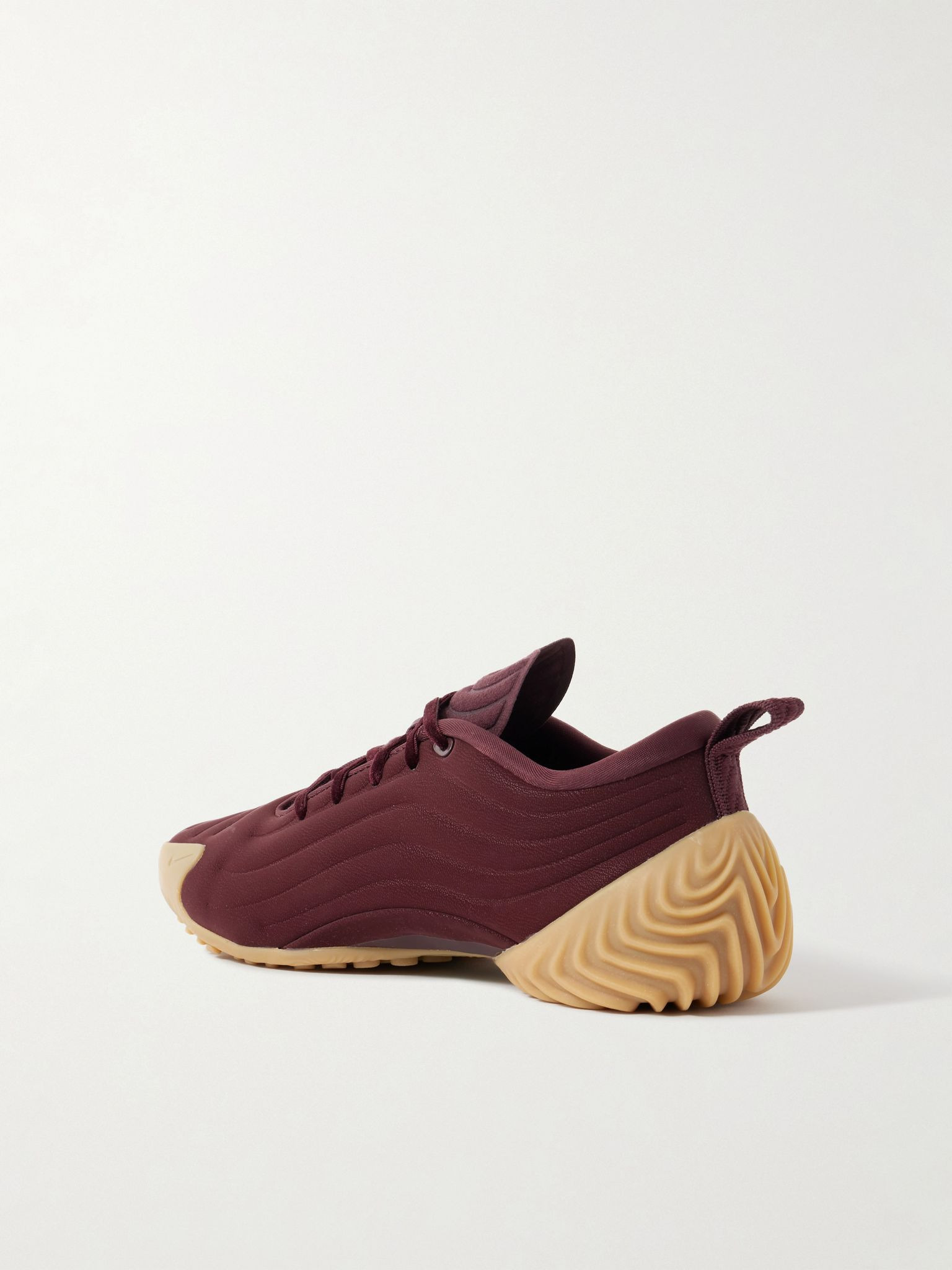 Astra Ultra quilted brushed-shell sneakers Burgundy - 3