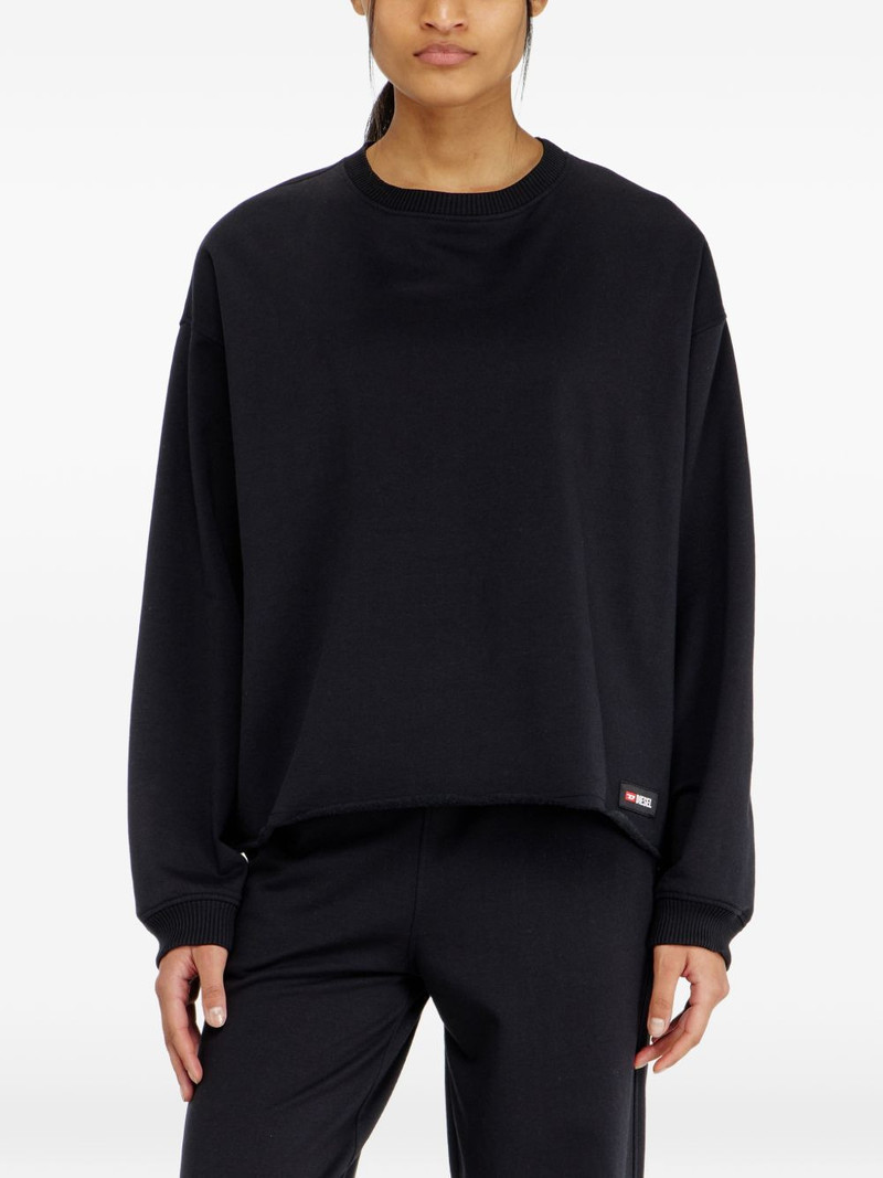 Peached raw-hem cotton sweatshirt 3