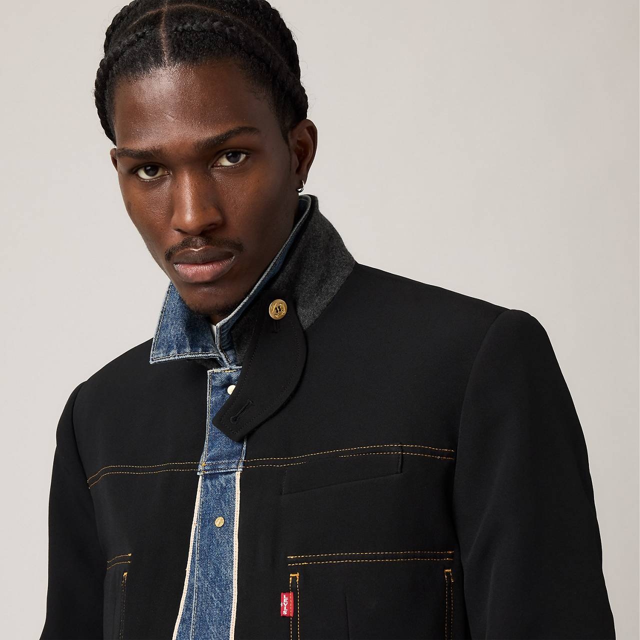 LEVI’S® X SACAI MEN’S DENIM X METELASSE TWILL REVERSIBLE BLOUSON - 5