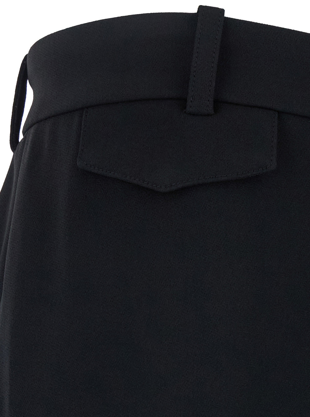 Chloé Women Black Pants With High Waist And Wide Leg In Viscose Blend Stretch Woman - 3