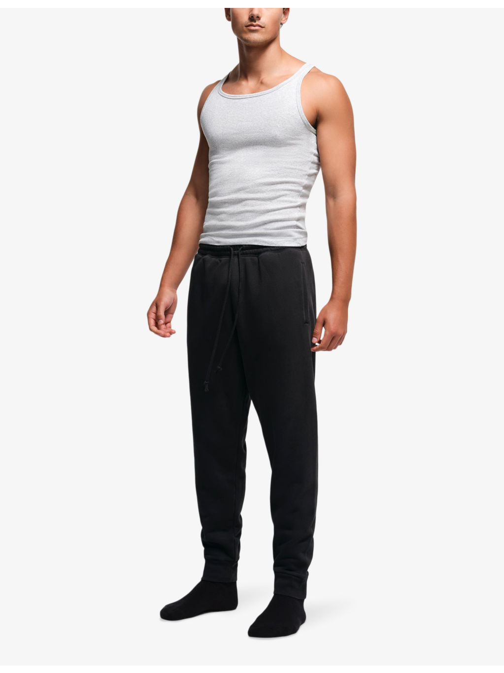 Tapered soft-knit cotton-blend jogging bottoms - 2