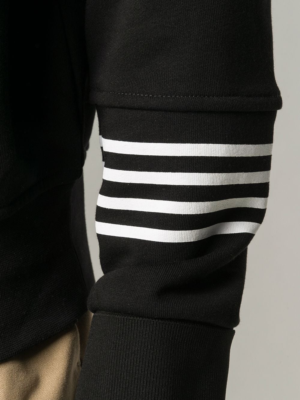 striped cuff sweatshirt - 5