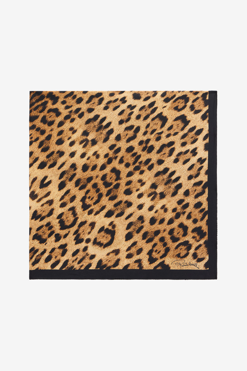 Silk Scarf with Jaguar Print 1