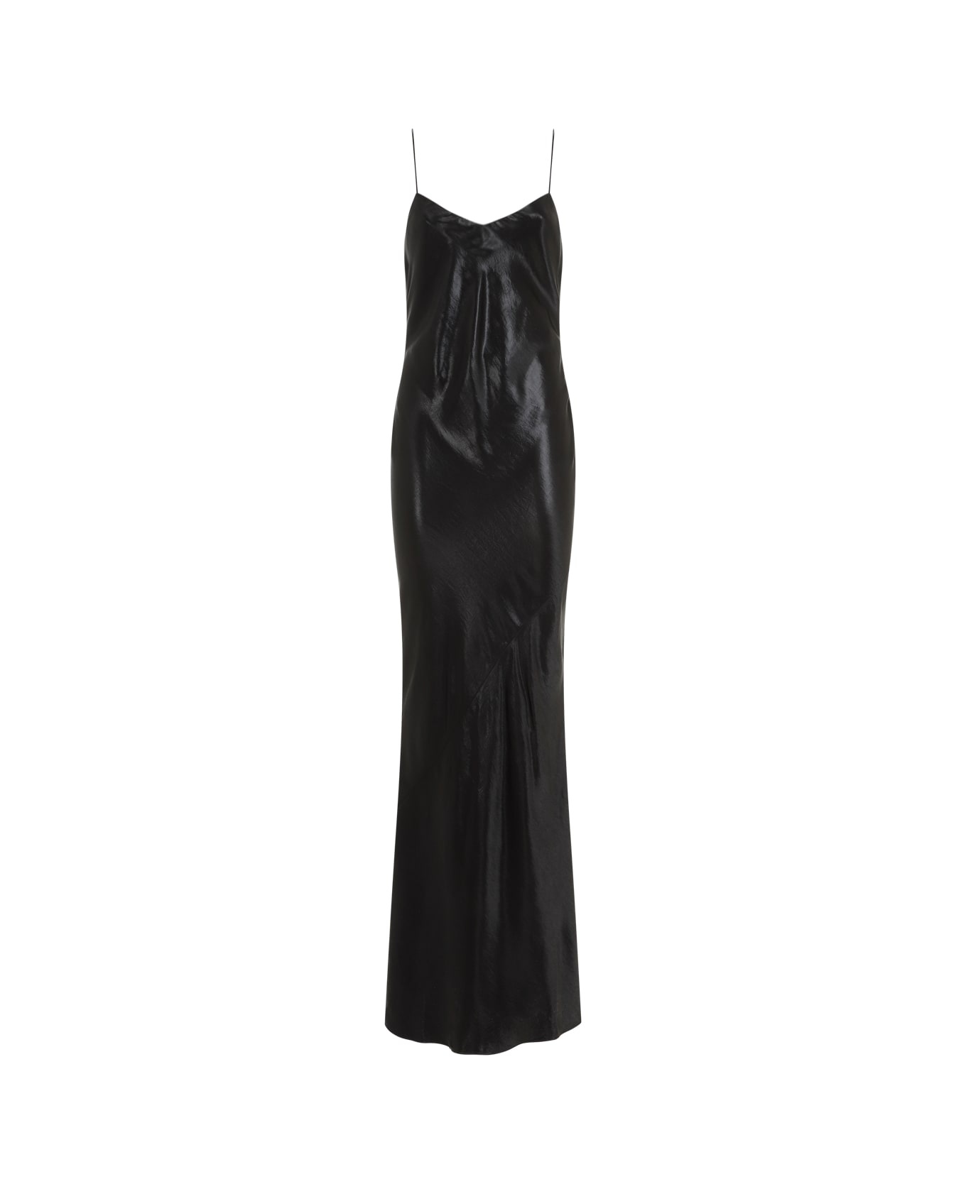 Satin Long Dress - 2