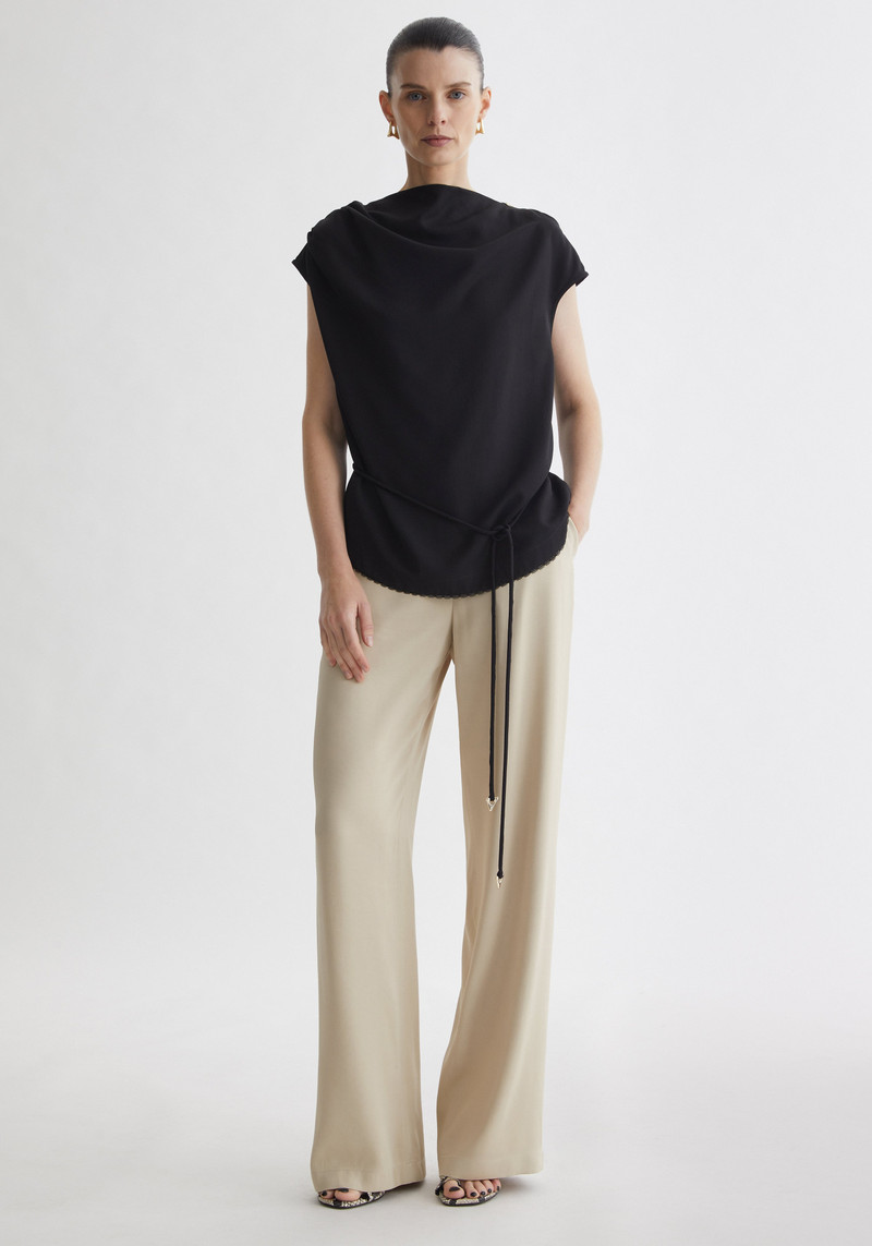 MOON Tie detail sleeveless top 4
