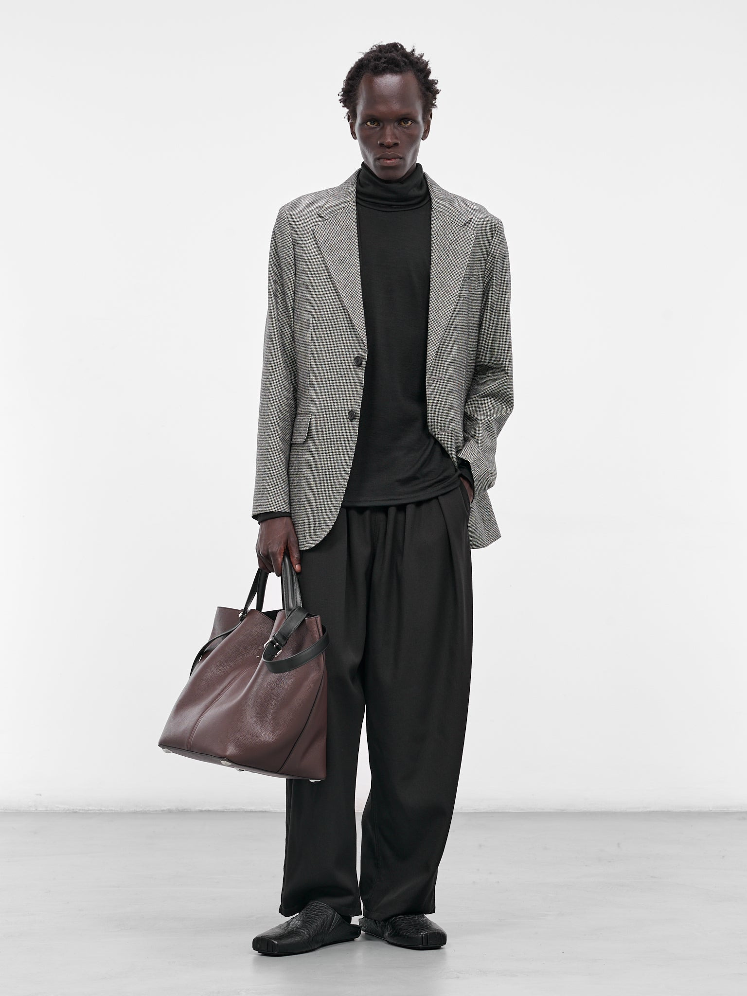 Baggy Wool Pleated Sweatpants - 6