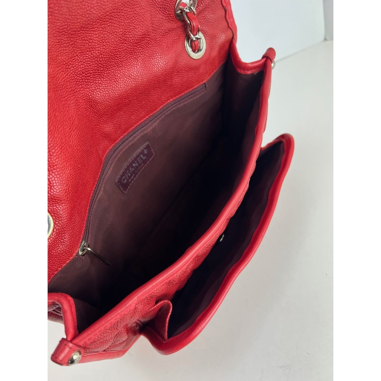 Chanel Caviar Quilted Medium French Riviera Red Flap - 4