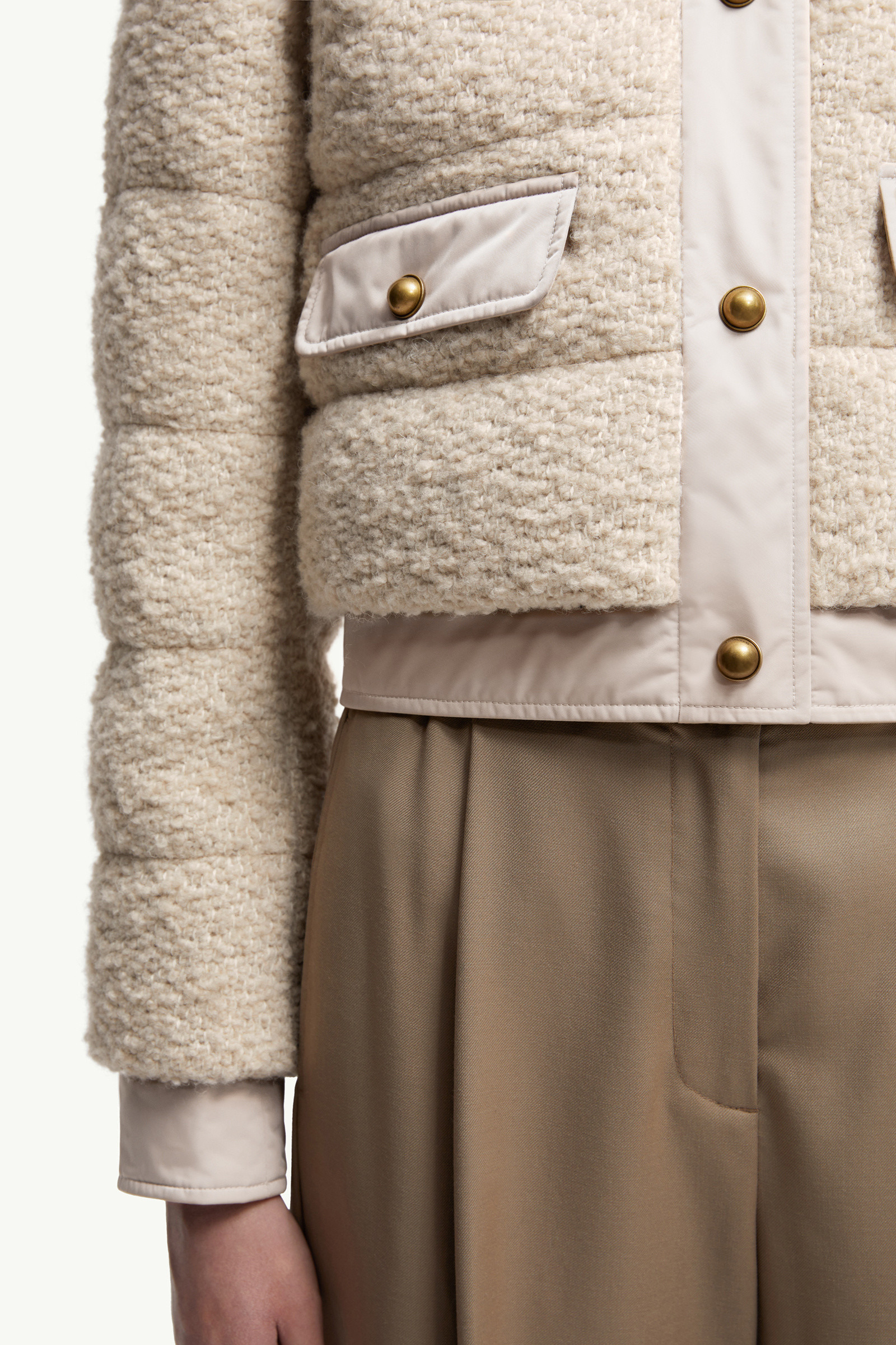 Blandy Wool Blend Bouclé Short Down Jacket - 7