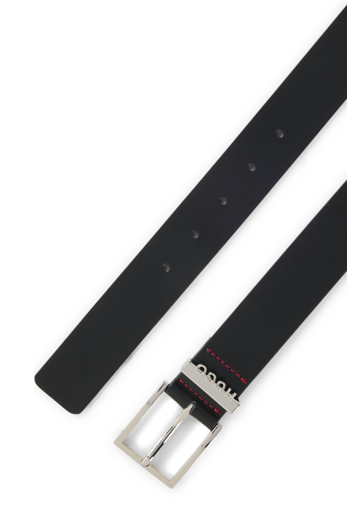 ITALIAN-LEATHER BELT WITH LOGO-TRIMMED KEEPER - 3